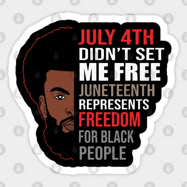 Juneteenth, Celebrate Juneteenth, Black Man, Black Lives Matter Sticker by UrbanLifeApparel